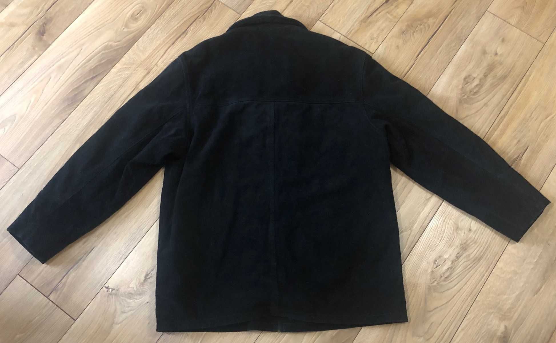 Kurtka męska skórzana/zamszowa r.L/XL czarna 90zł