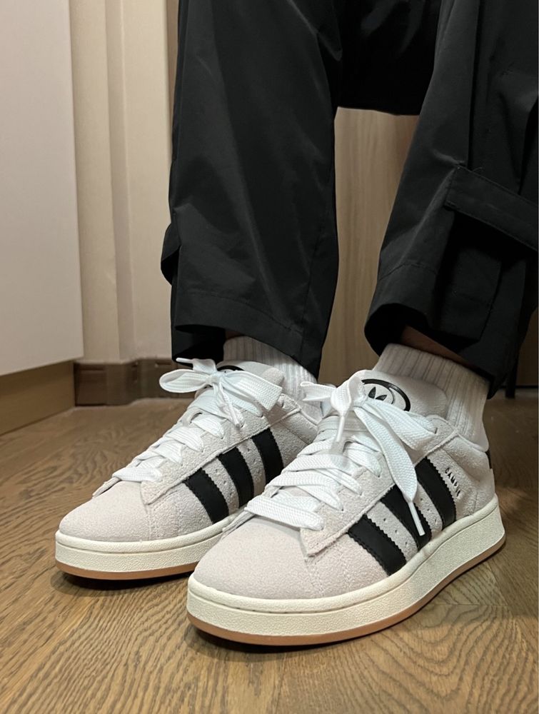 Оригінал Кросівки Adidas Campus 00s Crystal White Core Black кампус