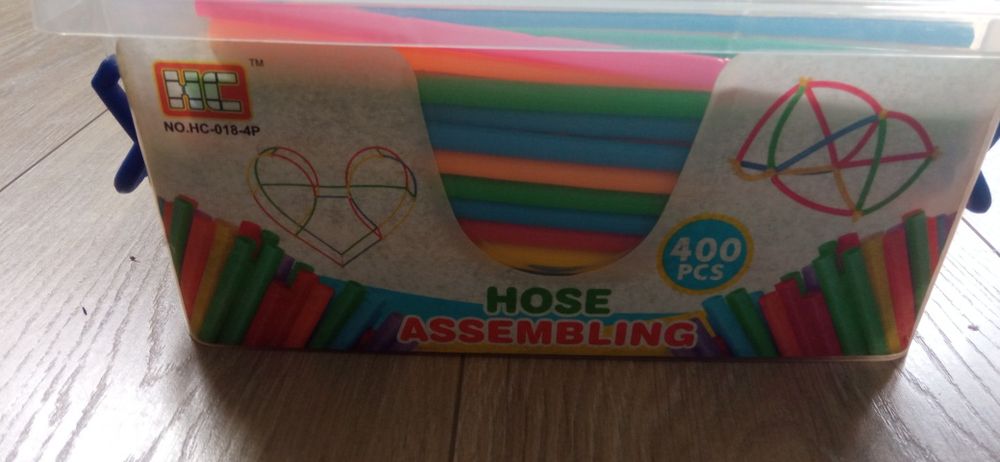 Słomki klocki konstrukcyjne 400 sztuk