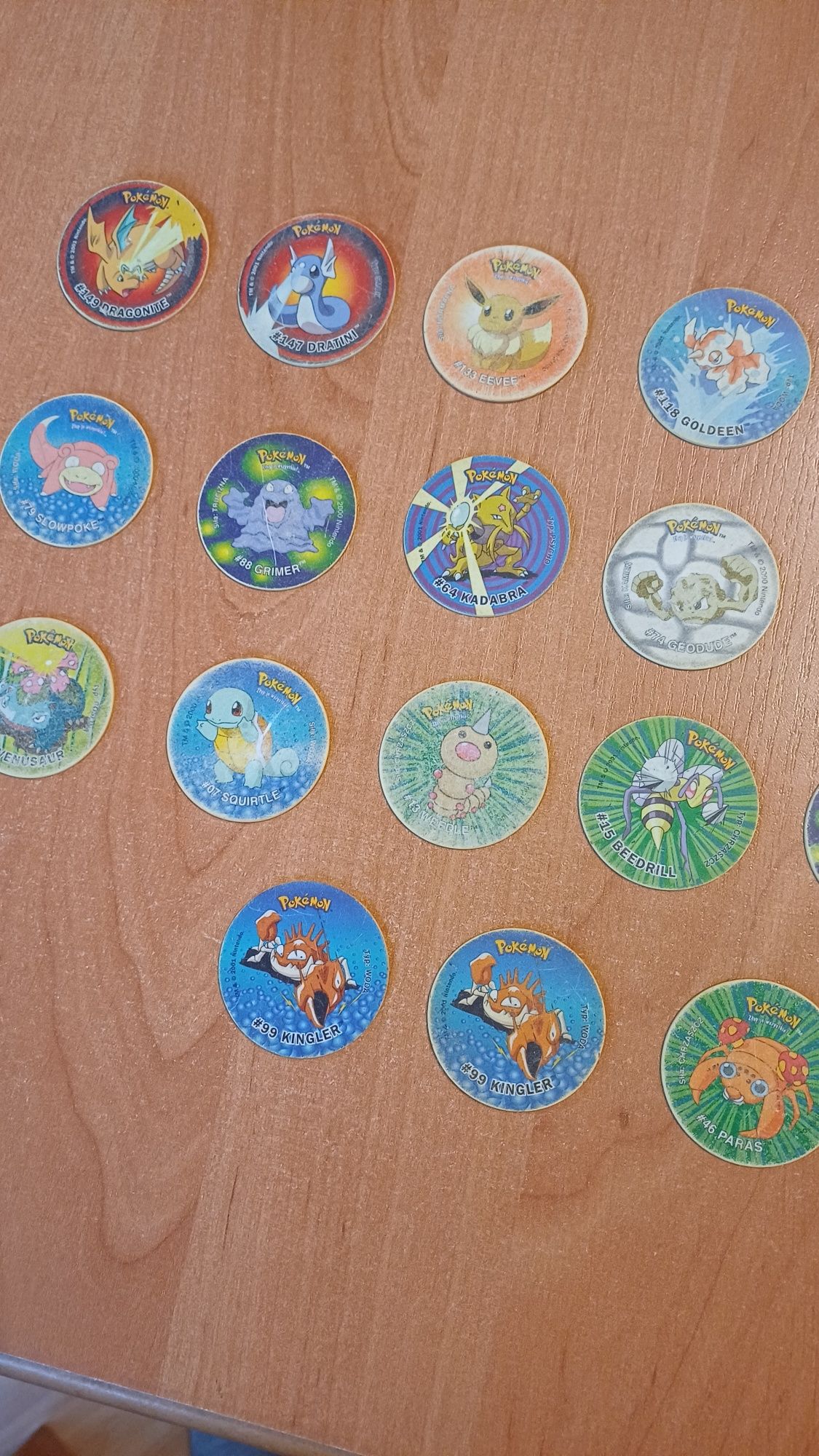 25 kapsli Pokemon Tazo (Seria 1)