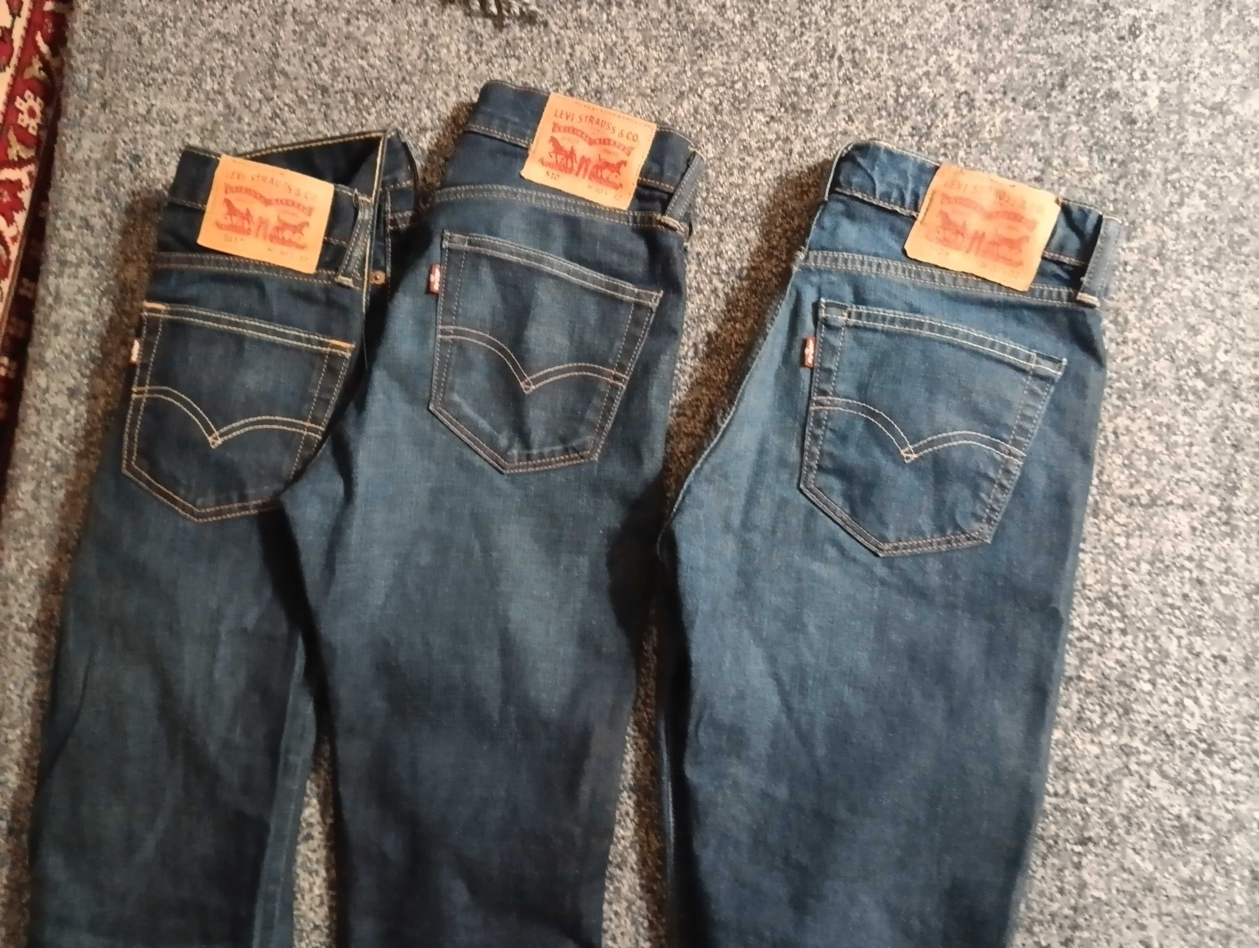 подростковые  джинсы  LEVIS 510   W30 L32--2 пары