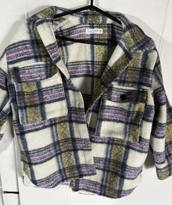 Тепла сорочка-куртка shacket zara 152 см