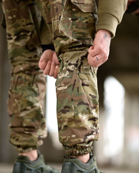 Теплі тактичні штани рип-стоп мультикам / теплые тактические джогеры