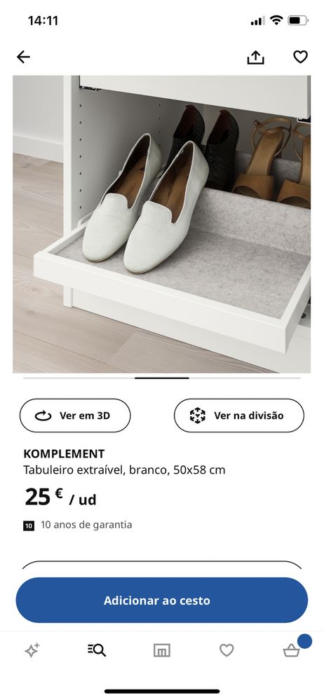 Tabuleiro extraível IKEA