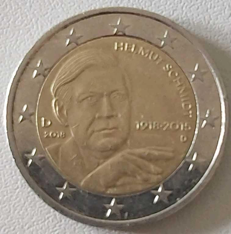 2 Euros 2018 D Alemanha Helmut Schmidt