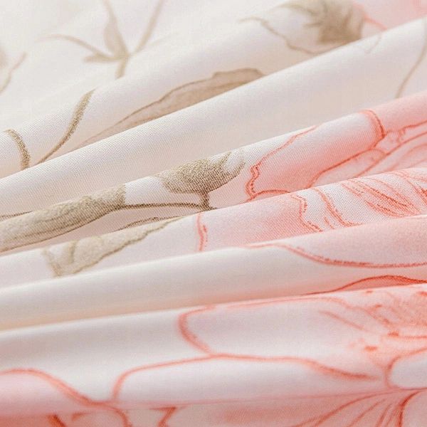 Pościel 200x220/3 części komplet poszewki 70x80 satynowa Maria kwiaty