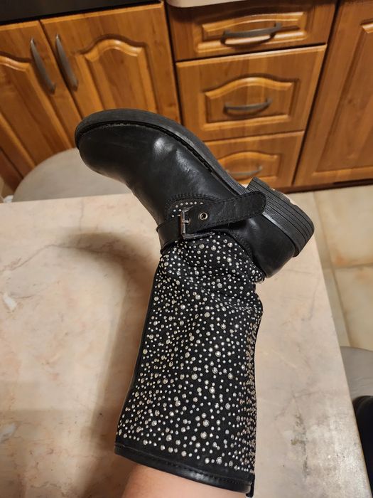 Buty / kozaki / skóra r.34