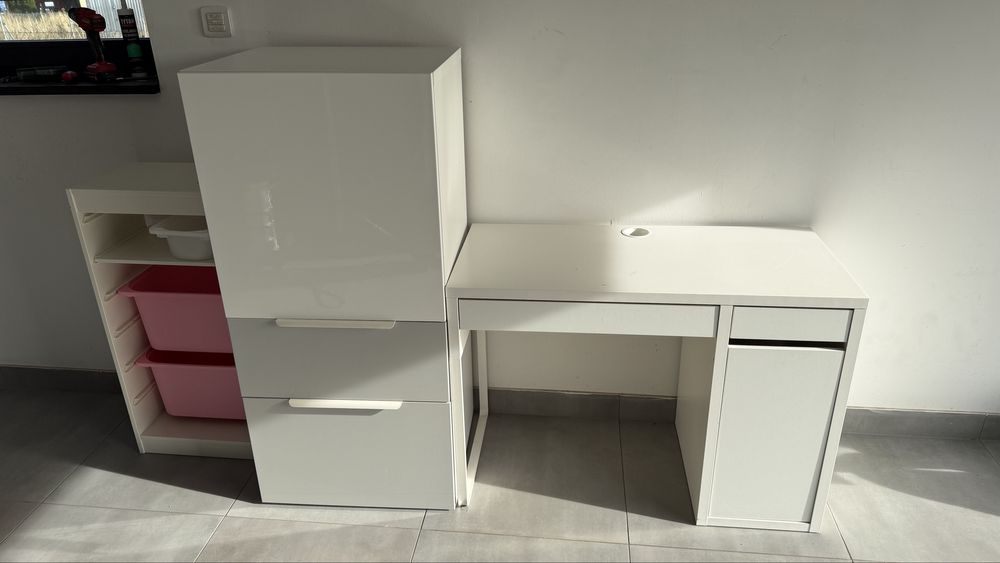 IKEA biurko micke szafka besta i trofast