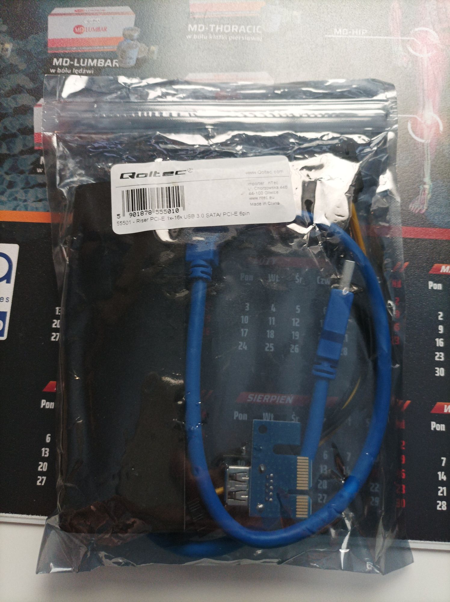 Riser PCi-E 1x-16x USB 3.0 SATA PCI-E 6pin