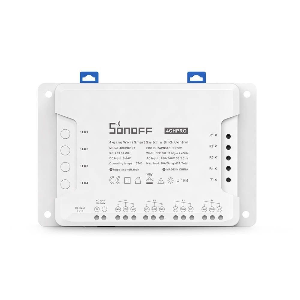 Sonoff 4CHPRO R3 WiFI RF 433mhz 4 kanały DIN SMART