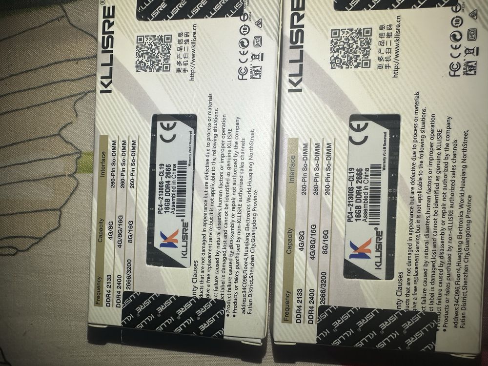 Продам оперативную память 2x16gb DDR4 2666