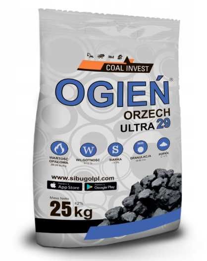 WĘGIEL ORZECH ogień ULTRA 27-29 MJ 40-80 MM