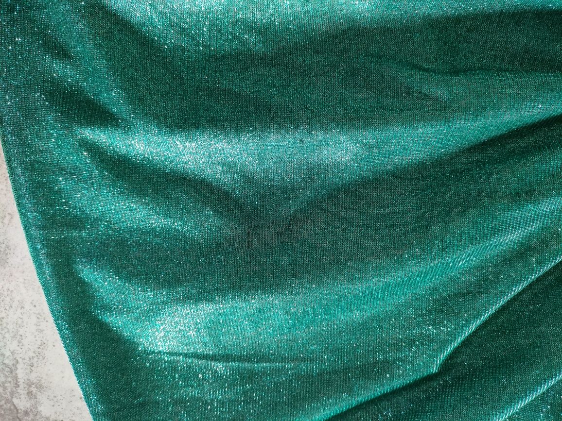 Zielona brokatowa sukienka