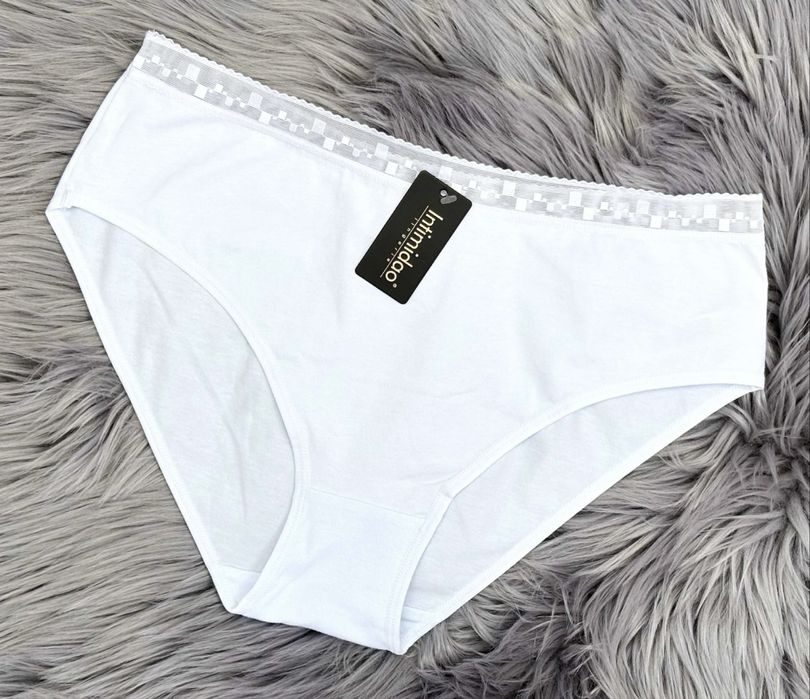 Majtki XXL 44 Klasyczne Bawełniane Figi Damskie 95% bawełna Intimidao