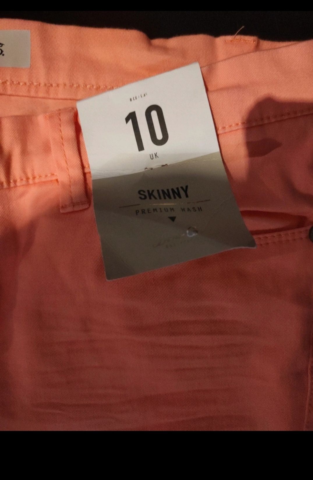 Nowe skinny 36/38 łososiowe, bawełna