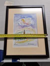 Obraz Lanckorona w ramie na zamówienie 31,5 x 24,5 cm