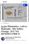 54 diamantes 1.06ct Mix Yellow Orange SI-I