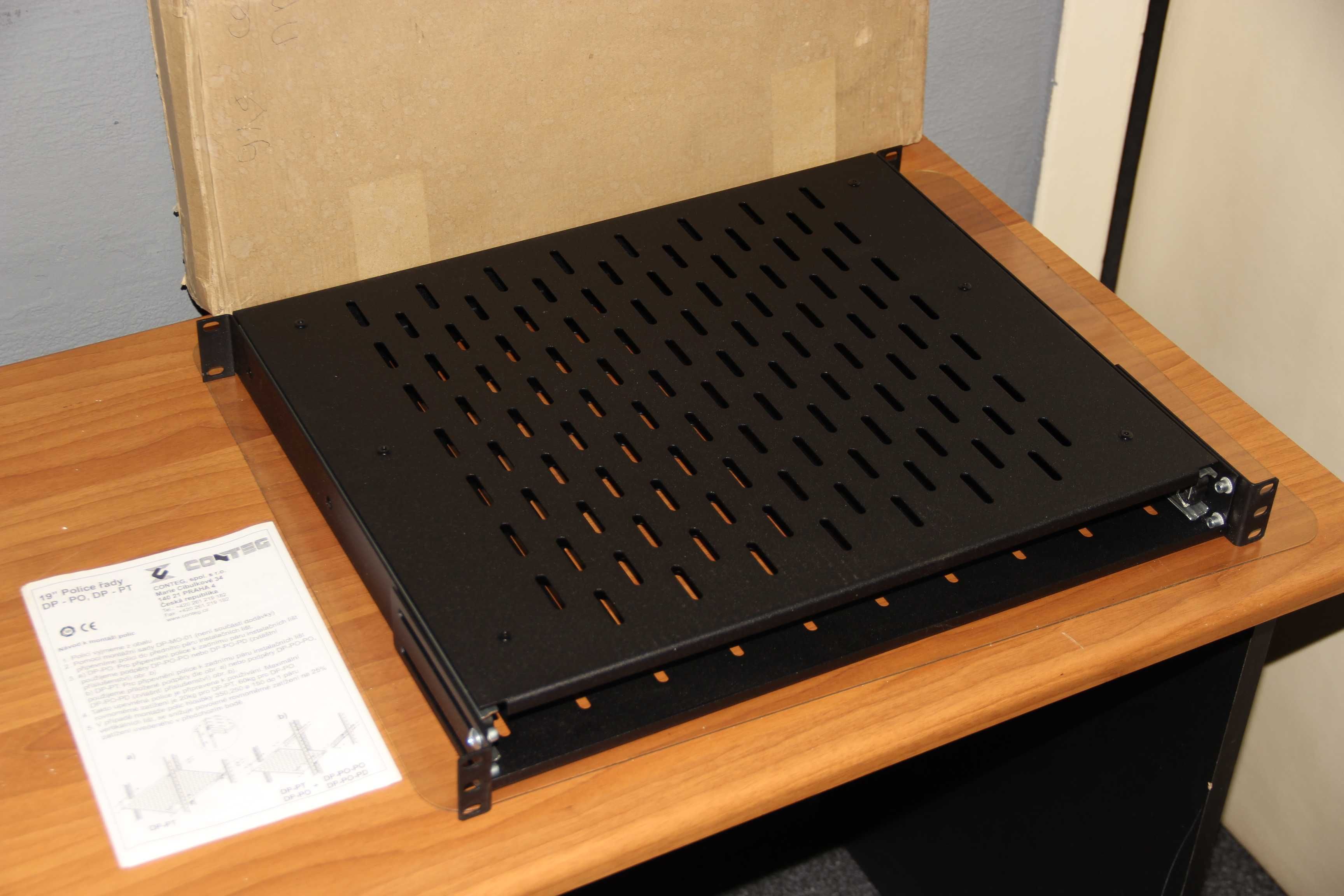 Conteg DP-PO-350V-H полка сервер 19" 1U, глуб 350 мм, нагрузка 25 кг