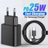 Ładowarka do Samsung 25W +  Kabel USB C kolor czarny fast charging