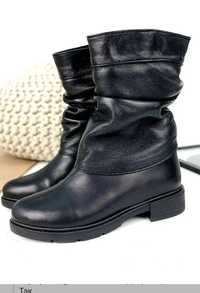 Ботинки - сапоги зимние, кожаные 36й размер