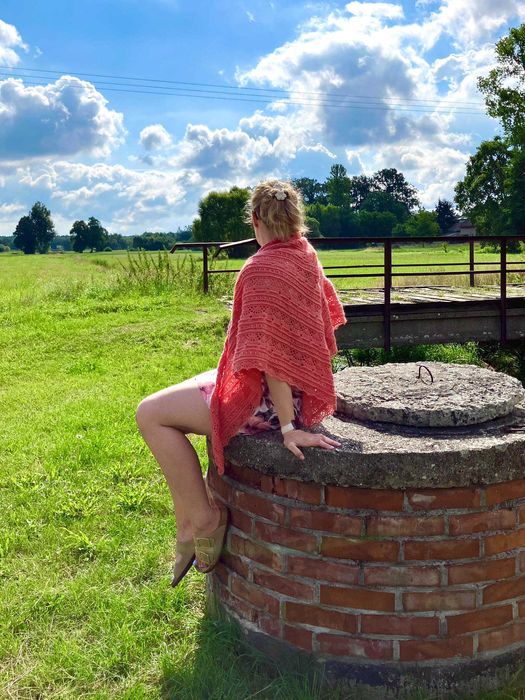 NOWA Chusta, narzutka na sukienkę 185 x 82 cm, idealna na ślub, wesele