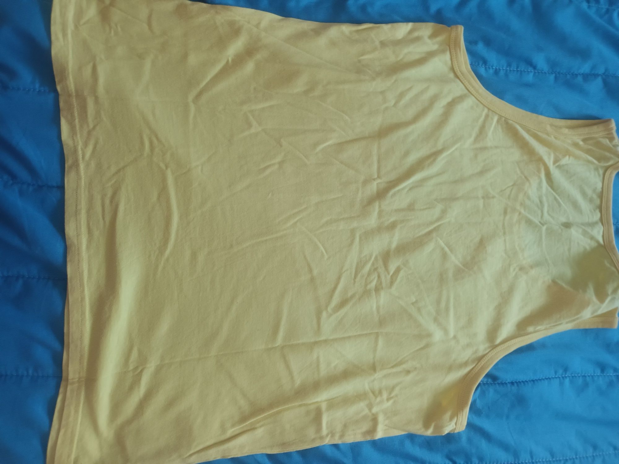 Camisola de cavas amarelo para homem