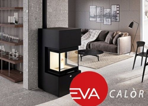 Piec kominek na pellet Thelma 9 kW z nadmuchem złoty
