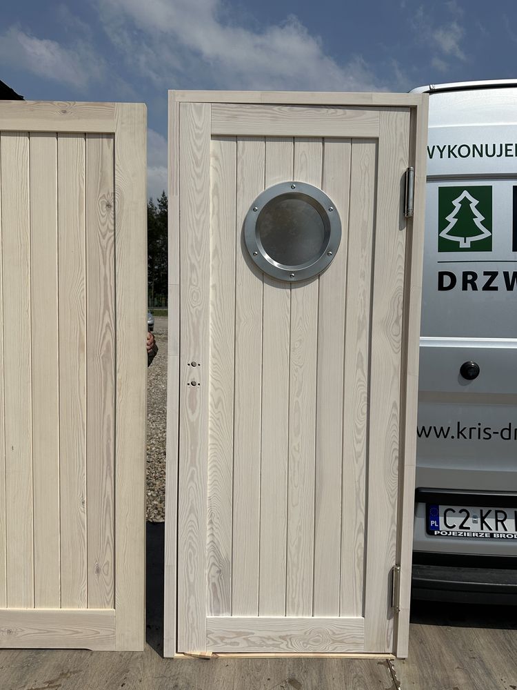 Drzwi drewniane wahadłowe OD RĘKI bielone,czarne,białe CAŁA POLSKA