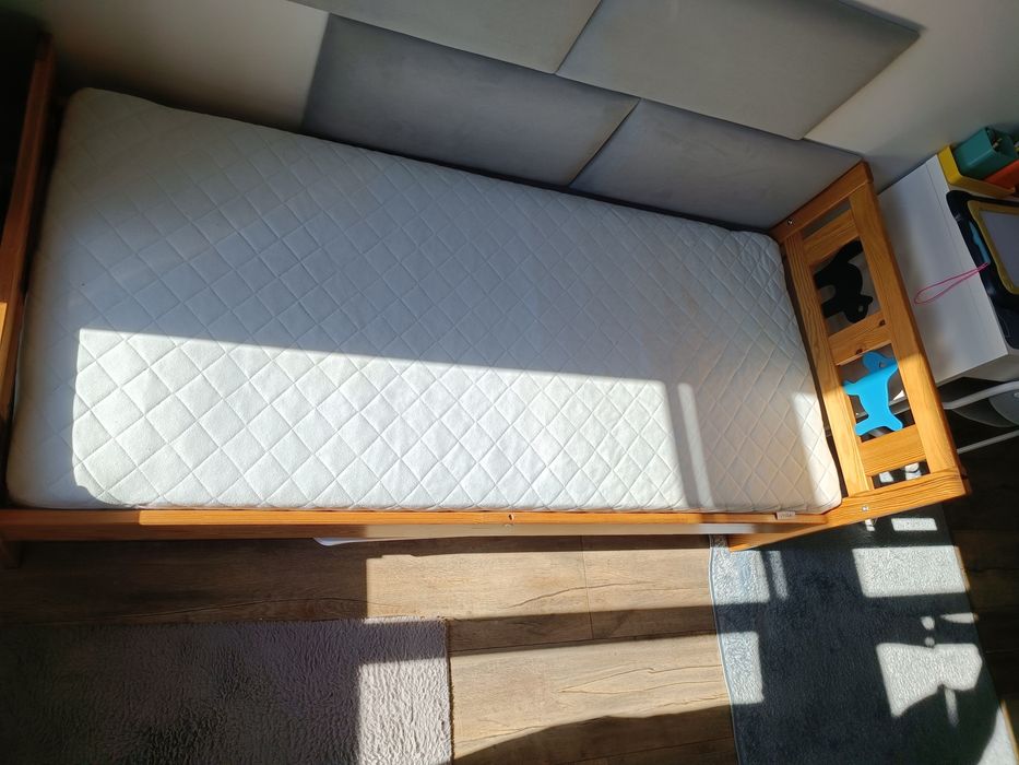 Łóżko dziecięce Ikea Kritter 160x70 zestaw (rama, stelaż, materac)