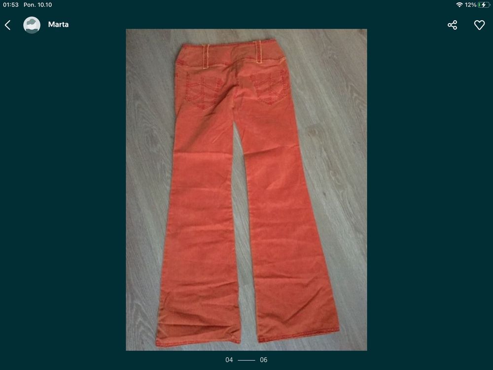 Spodnie Mango cienki jeans dzwony _ nowe