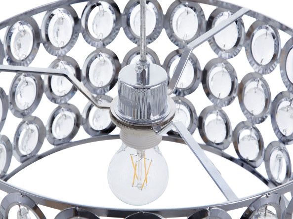Komplet lampa srebrna chrom TENNNA S i L glamour