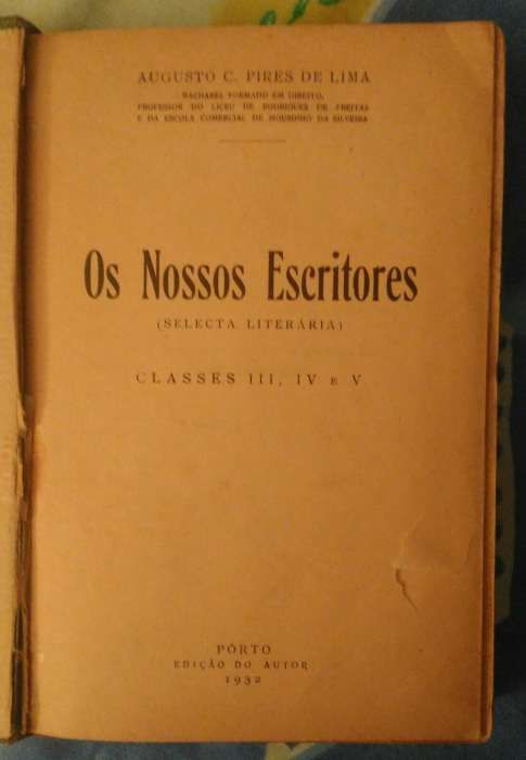 Os Nossos Escritores - Selecta Literária - 1932