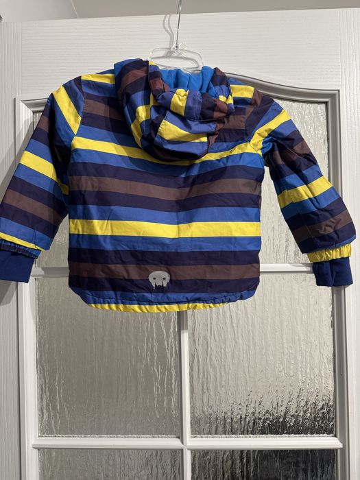 Dziecięca kurtka zimowa w paski