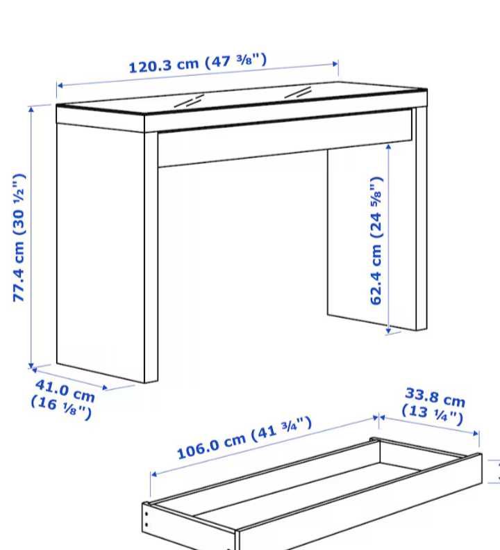 toaletka Ikea Malm biała