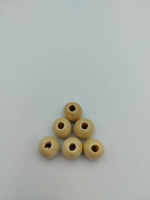 Koraliki drewniane. Zestaw 6 sztuk.