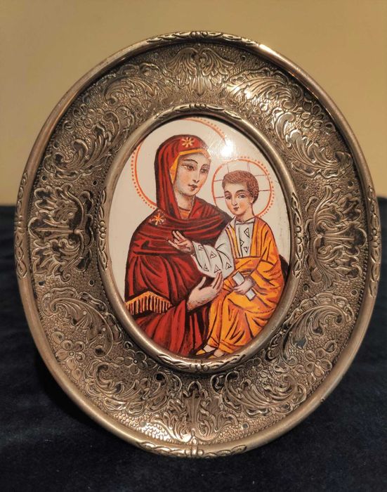 Ícone Sálus Pópuli Románi, Nª Sra. da Salvação em Esmalte e Prata
