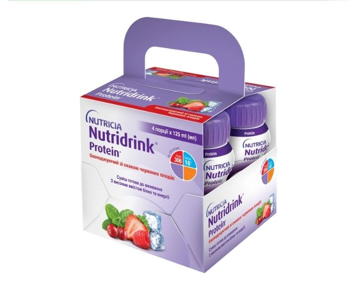 Энтеральное питание Nutricia Nutridrink Protein Cool Red Fruits