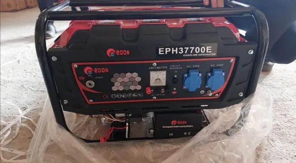 Електростартер! МЕДЬ 100%! Генератор бензиновый EDON 37700!3кВт, 5кВт