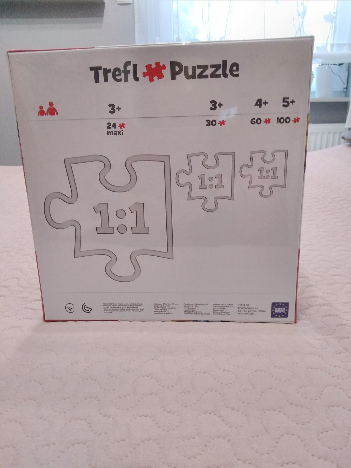 Puzzle z Myszką Minnie 4w1, marki Trefl, 12, 15, 20 i 24 elementów