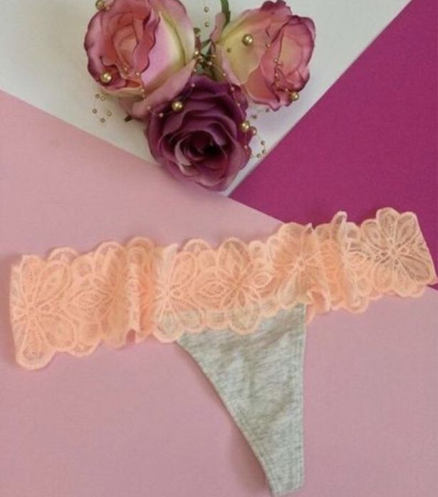 Трусики Victoria Secret. Pink. Мереживо/Котон. XS, S розмір