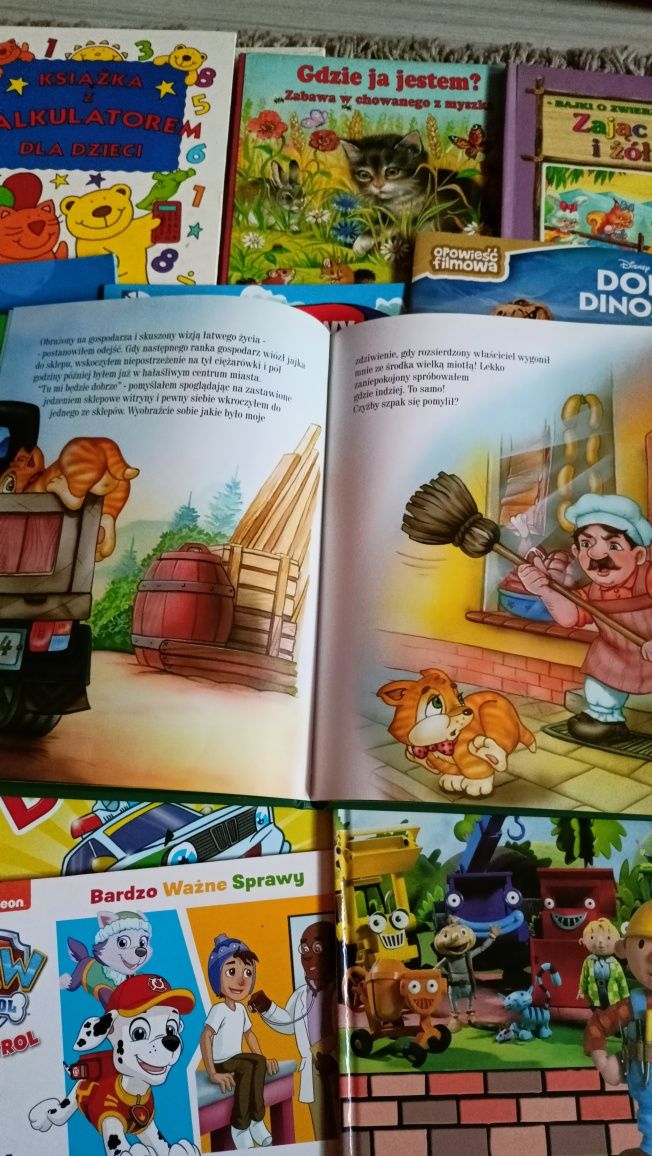 Książki psi patrol, świnka Peppa, bob budowniczy samoloty strażak Sam