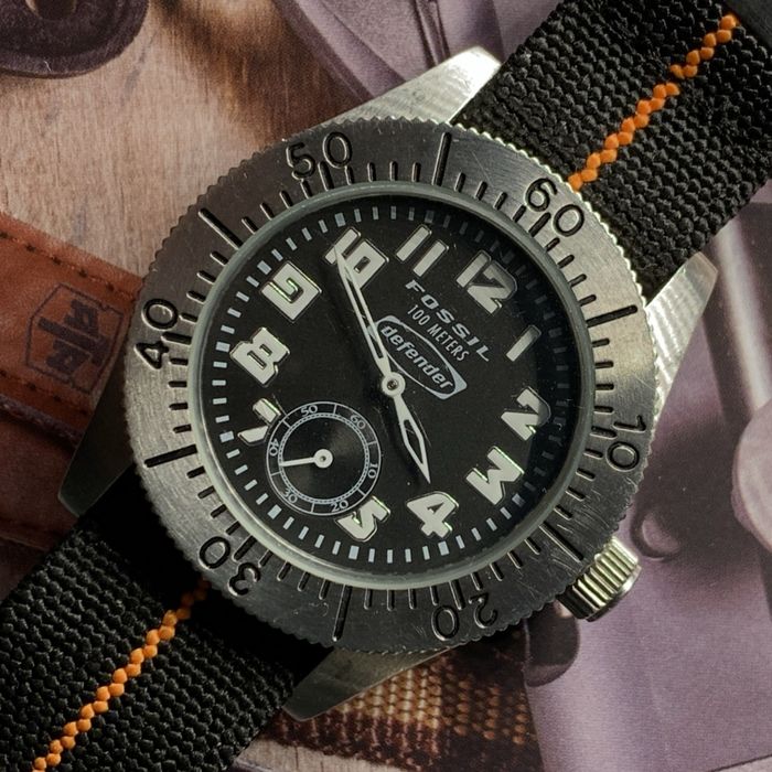 Рідкісний вінтажний годинник Fossil наручний кварцевий