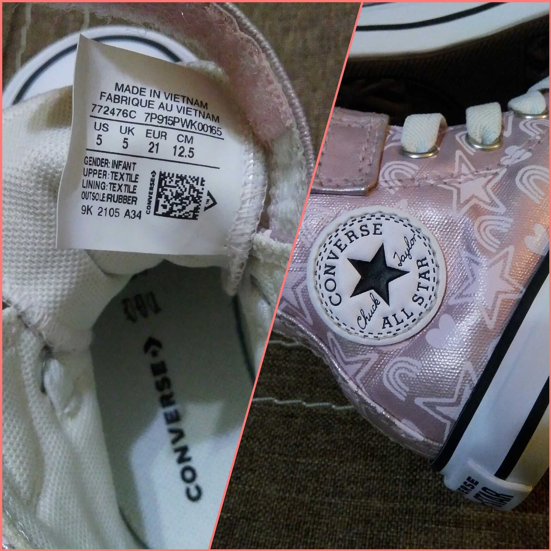 21p.CONVERSE Chuck Taylor All Star Стильная обувь для малышей