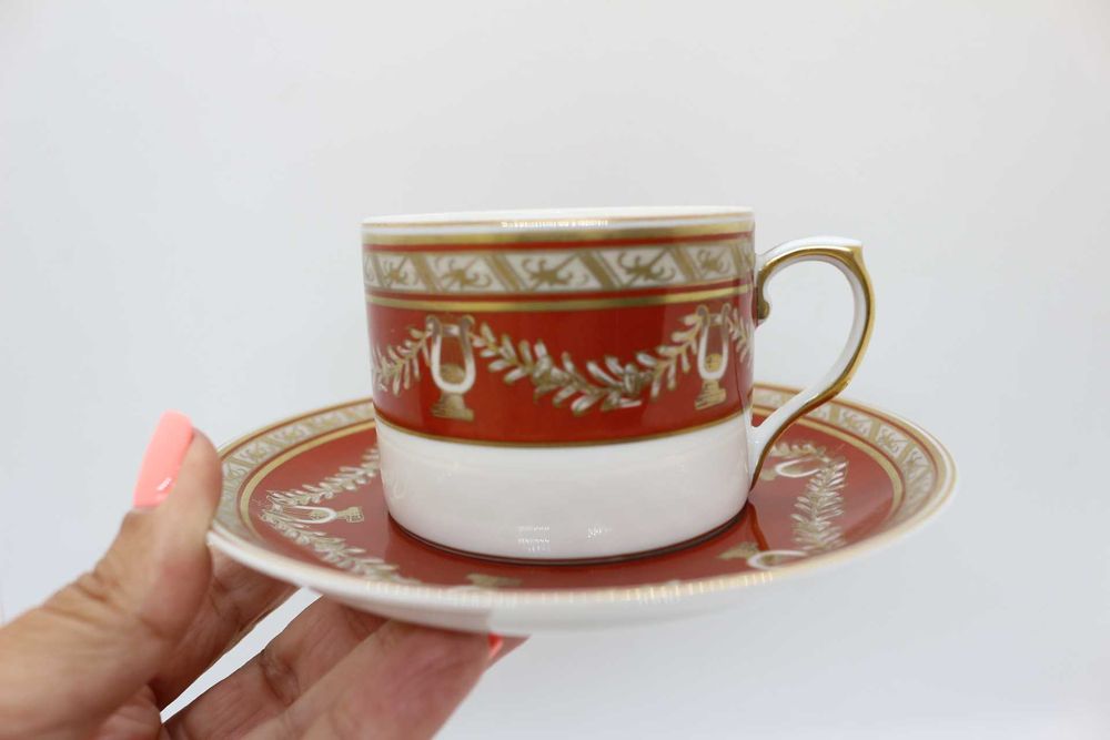 Chávena de Chá Coleção LIRAS Vista Alegre 1980 Pintada à Mão