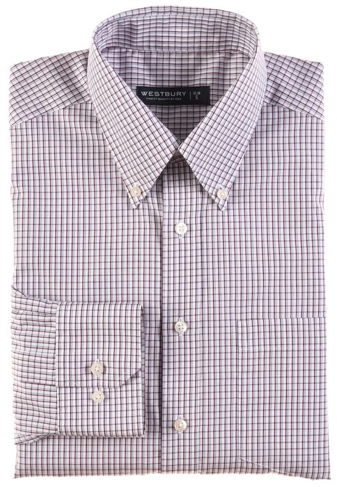 C&A WESTBURY koszula męska w bordową kratkę 100% bawełna S k 37 38