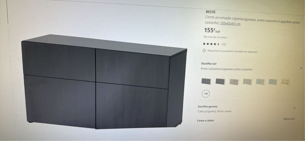 Movel Bestâ Ikea preto/castanho