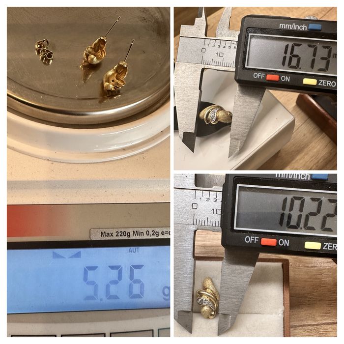 Złote kolczyki próba 585