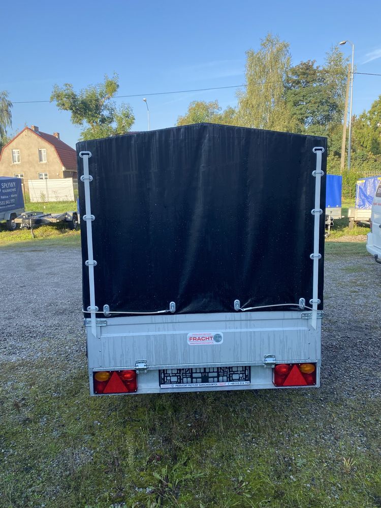 Przyczepa Fracht  255x150 Dmc 750, resor+amor,otwierany przód