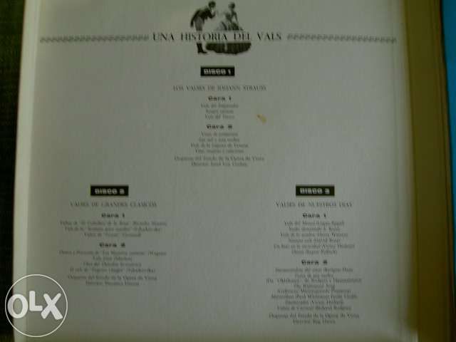 3 Disco Vinil - Una Historia del vals - Valsas