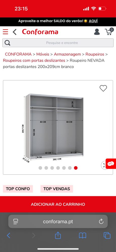 Roupeiro branco/beje